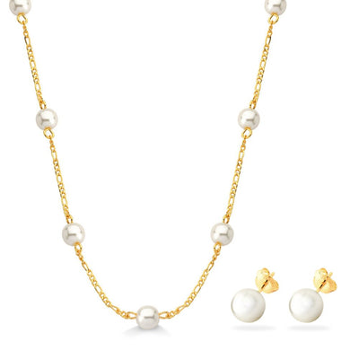 Conjunto Perlé Oro Laminado