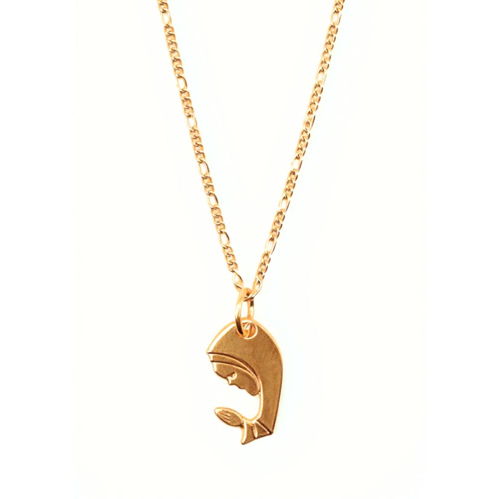 Collar Virgencita Oro Laminado