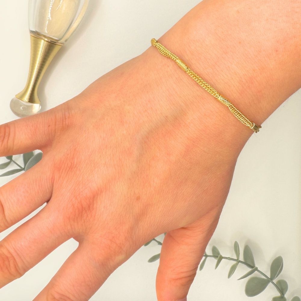 Pulsera Trinity Oro Laminado