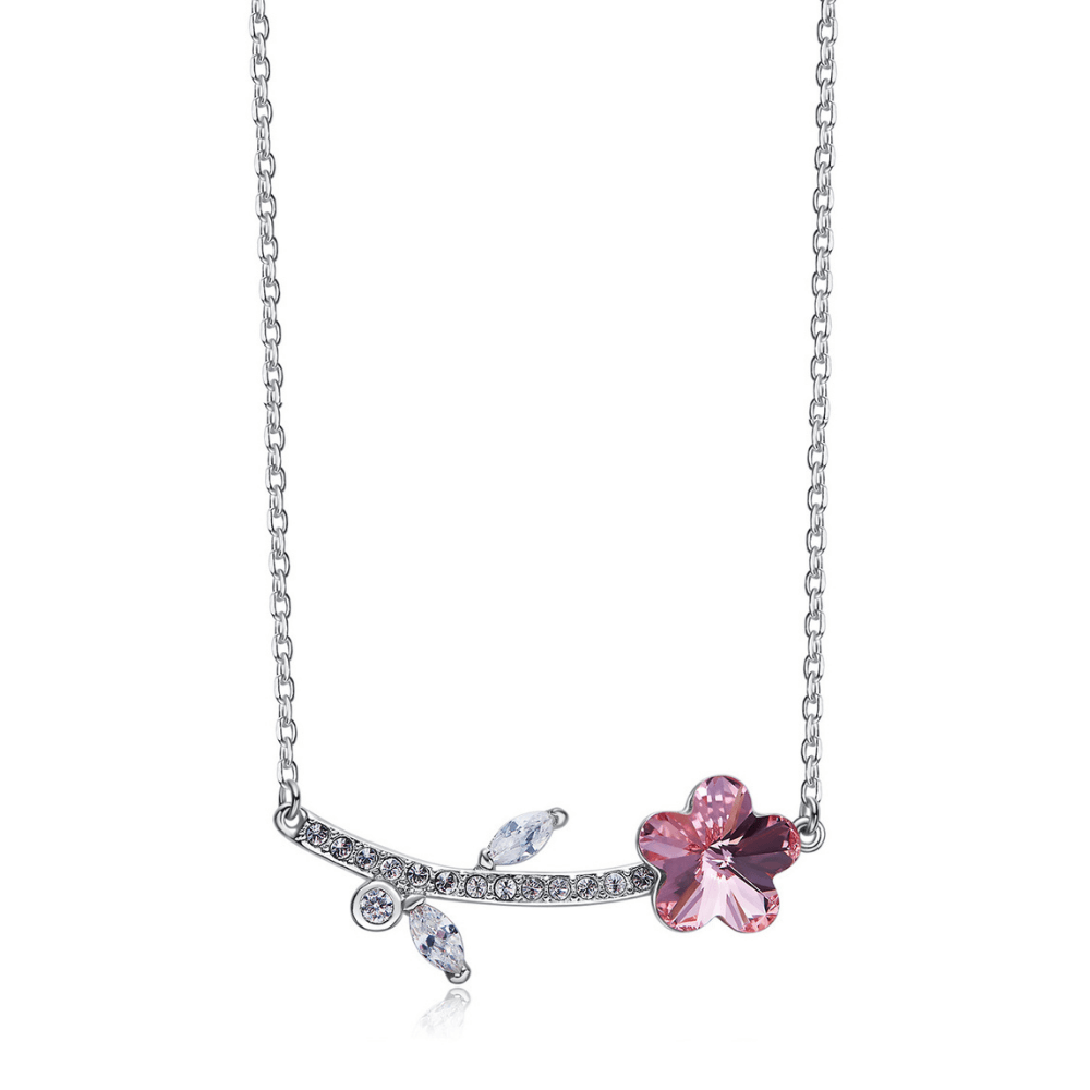 Collar Bloom Pink Cristales