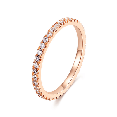 Anillo Full Rose Plata Italiana